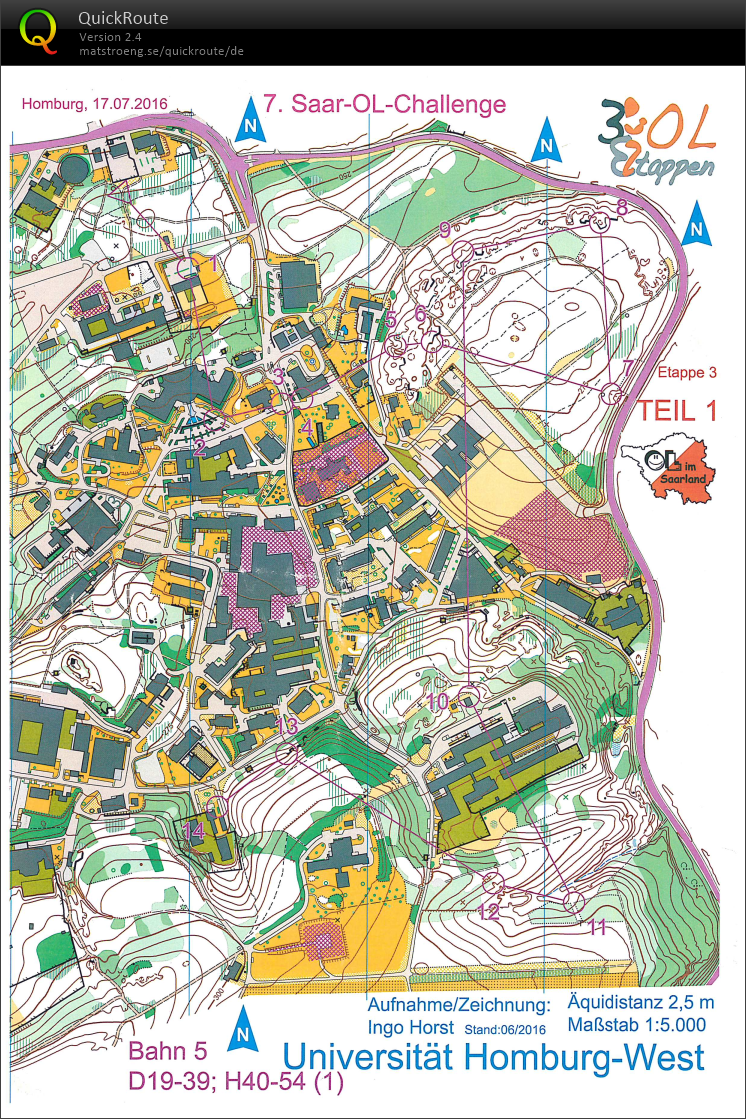 Saar OL Challenge Langdistanz T1 (17/07/2016)