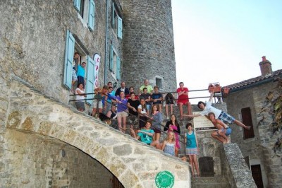 Gruppenfoto vor unserer Herberge