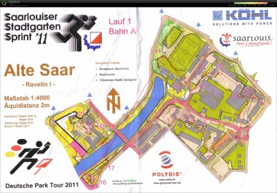 Saarlouiser Stadtgarten Sprint 1. Lauf - Alte Saar/Ravelin I