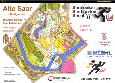 Saarlouiser Stadtgarten Sprint 2. Lauf - Alte Saar/Stadtgarten