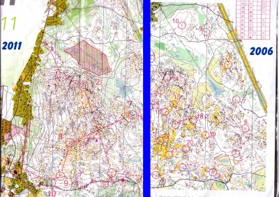 Karte Mickelberget 2011 und 2006 mit Posten 152 (mein 8. Posten)